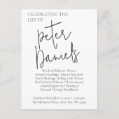 Zwart & Wit Script Foto Roukaart Briefkaart (Voorkant)