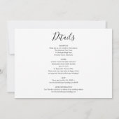 Zwart-wit Script Foto Trouwkaart All In One Kaart (Achterkant)