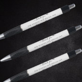 Zwart wit script hart bruiloft dank u pen