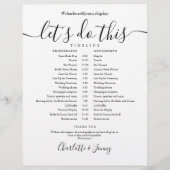 Zwart-wit script huwelijksplanning tijdlijn (Voorkant)