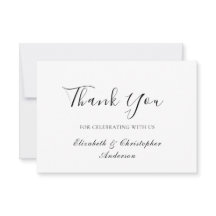 Zwart wit script legant Weddenschap Hartelijk dank