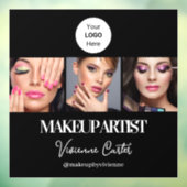 Zwart Wit Script Logo Foto Make-up Studio Raamsticker (Vel 3)