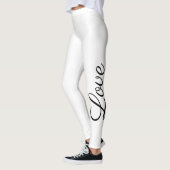 zwart-wit script LOVE letters | Leggings (Links)