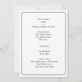 Zwart & Wit Script met Oneindig Rol Huwelijk Kaart (Achterkant)