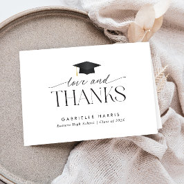 Zwart-wit Script Minimalist Bedankt