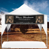 Zwart & Wit Script Moderne cabine Tent Spandoek