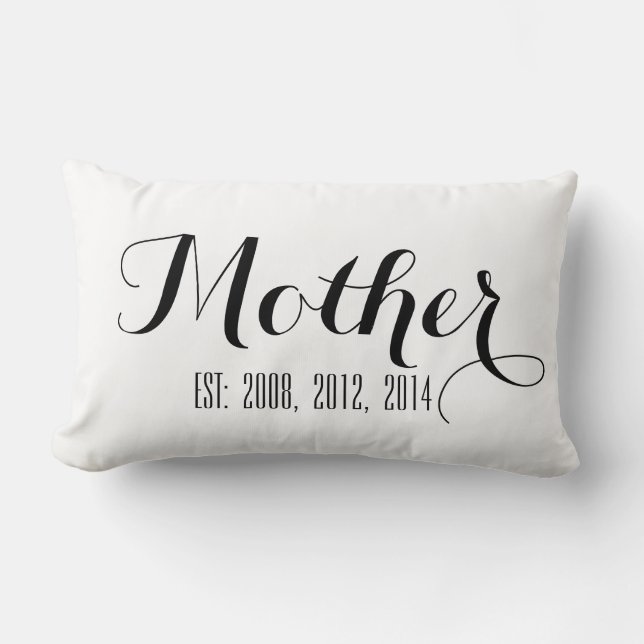 Zwart wit script | Moederdag Pillow Kussen (Voorkant)