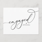 Zwart wit script opgeslagen op datum aankondigingskaart (Voorkant)