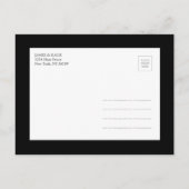 Zwart-wit  Script Photo Save the Date Aankondigingskaart (Achterkant)