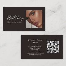 Zwart Wit Script QR Code Foto Make-up Bedrijf C