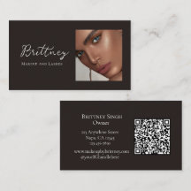 Zwart Wit Script QR Code Foto Make-up