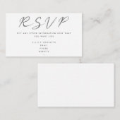 Zwart-wit script, RSVP Informatiekaartje (Voorkant / Achterkant)