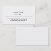 Zwart & Wit Script Trendy Visitekaartje (Voorkant / Achterkant)