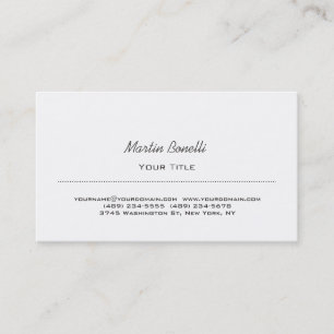 Zwart & Wit Script Trendy Visitekaartje