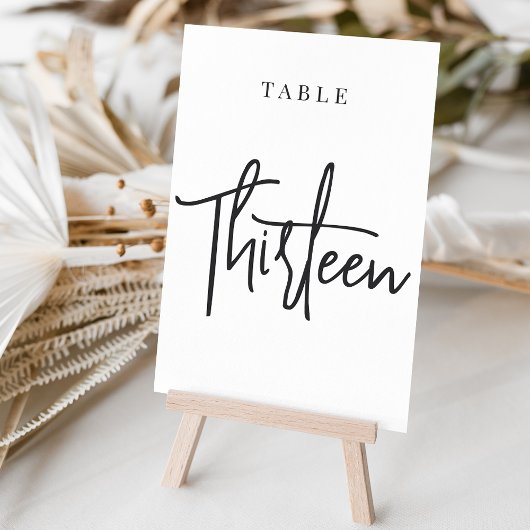 Zwart-wit Scripted Table DERTIEN Kaart