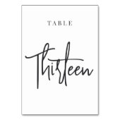 Zwart-wit Scripted Table DERTIEN Kaart (Voorkant)
