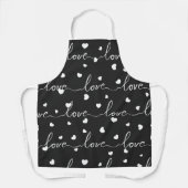 ZWART WIT SCRIPTED VALENTIJN LIEFDE EN HARTEN SCHORT (Voorkant)