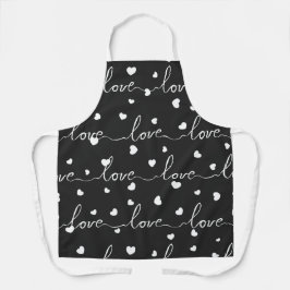 ZWART WIT SCRIPTED VALENTIJN LIEFDE EN HARTEN SCHORT