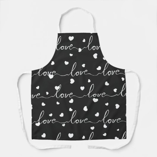 ZWART WIT SCRIPTED VALENTIJN LIEFDE EN HARTEN SCHORT (Voorkant)