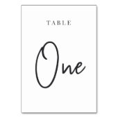 Zwart-wit Scripting Table ONE Kaart (Achterkant)