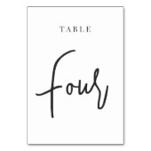 Zwart-wit Scripting Table VIER Kaart (Achterkant)