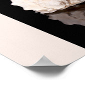 Zwart-wit Seashell Tropische afdrukbare kunst Poster (Hoek)