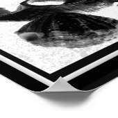 Zwart-wit Seashell Tropische afdrukbare kunst Poster (Hoek)