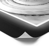 Zwart-wit Seashell Tropische afdrukbare kunst Poster (Hoek)