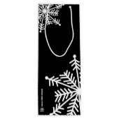 Zwart & Wit Seizoensgebonden Tagline Bedrijf Logo  Wijn Cadeautas (Achterkant)