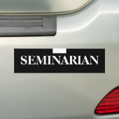 zwart, wit, SEMINARIAN Bumpersticker (Op auto)