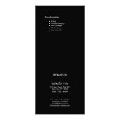 Zwart wit Sequin Beauty Price List Service Menu (Achterkant)