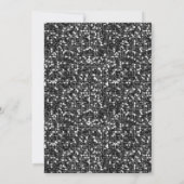 Zwart Wit Sequins 18e Verjaardagsfeestje Kaart (Achterkant)