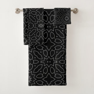 Zwart-wit set bad handdoek