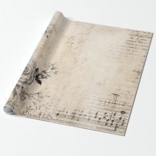 Zwart-Wit Shabby Chic Cadeaupapier