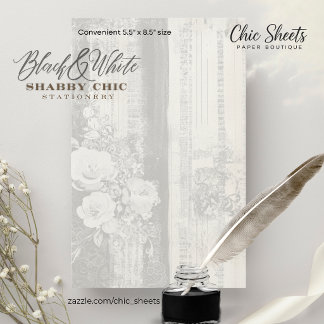 Zwart & Wit Shabby Chic Design Briefpapier
