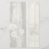 Zwart & Wit Shabby Chic Design Briefpapier (Voorkant)