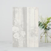 Zwart & Wit Shabby Chic Design Briefpapier (Staand voorkant)