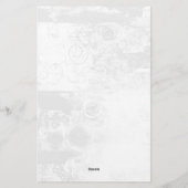 Zwart & wit shabby chic ontwerp briefpapier (Achterkant)