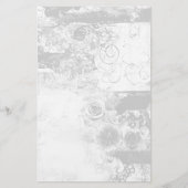 Zwart & wit shabby chic ontwerp briefpapier (Voorkant)