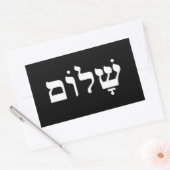 Zwart-wit Shalom Rechthoekige Sticker (Envelop)