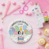 Zwart & Wit Sheepadoodle Hond Verjaardag Papieren Bordje (Feest)