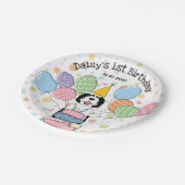 Zwart & Wit Sheepadoodle Hond Verjaardag Papieren Bordje (Gekanteld)