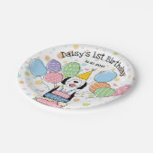 Zwart & Wit Sheepadoodle Hond Verjaardag Papieren Bordje (Gekanteld)