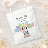 Zwart & Wit Sheepadoodle Verjaardagsfeest Bedankzakje (Geknipt)