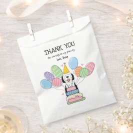 Zwart & Wit Sheepadoodle Verjaardagsfeest Bedankzakje