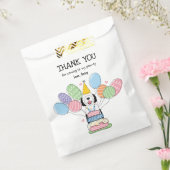 Zwart & Wit Sheepadoodle Verjaardagsfeest Bedankzakje (Gezegeld)