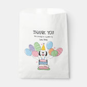 Zwart & Wit Sheepadoodle Verjaardagsfeest Bedankzakje (Voorkant)