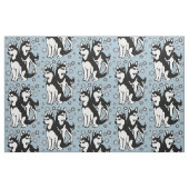 Zwart-wit Siberische Huskies Stof (Fat Quarter)