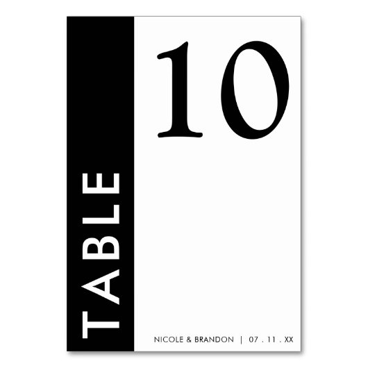 Zwart & Wit Side Stripe Bruiloft Receptie Kaart (Achterkant)