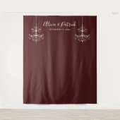 Zwart-wit Sieraad Kroonluchter Trouw Foto Achtergr Wandkleed (Voorkant)